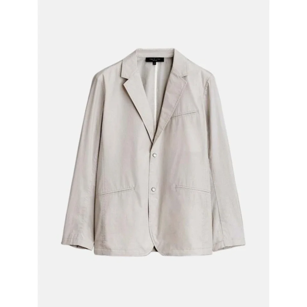 Rag & Bone Mens 365 Paper Cotton Blazer Light Grey MBW23S4117LPML SMALL New $495